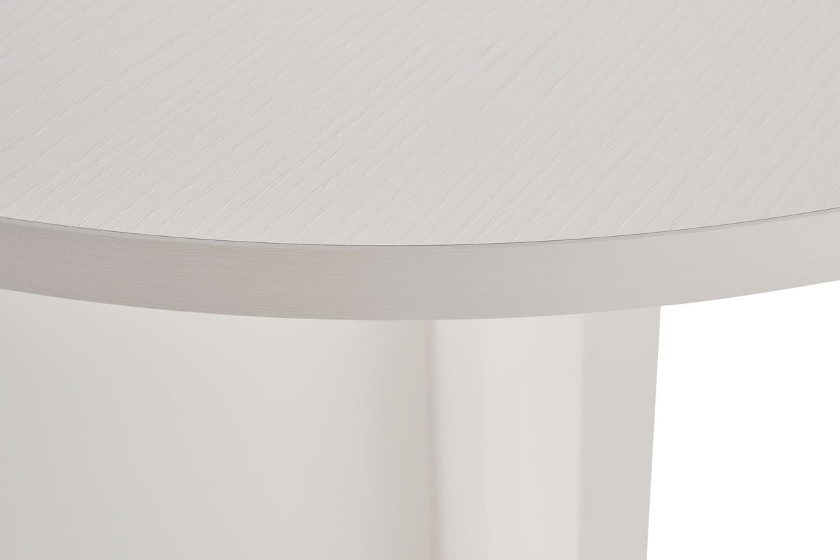 Oval dining table White melamine - Japandi - 180x89.5x75 cm - Sota