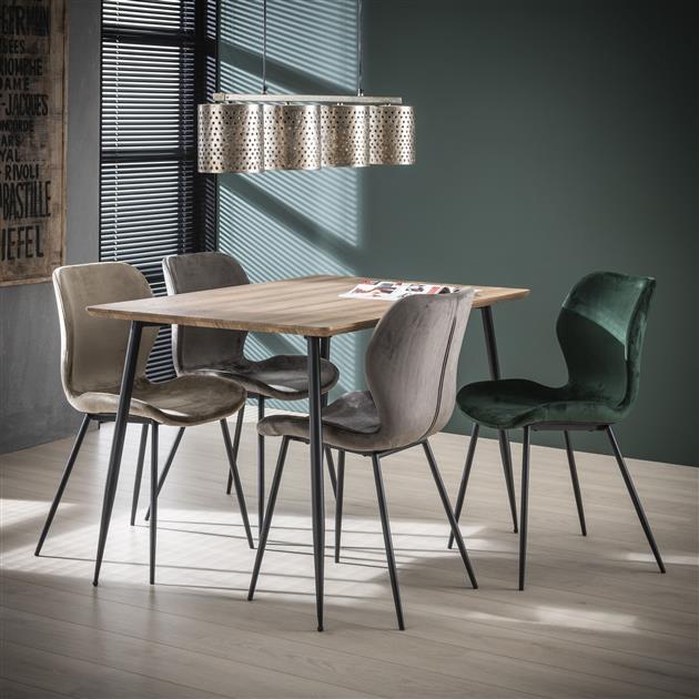 Set van 4 Eetkamerstoelen Velvet Groen Shawn