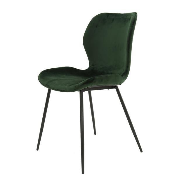 Set van 4 Eetkamerstoelen Velvet Groen Shawn