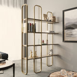 Boekenkasten - Boekenkast Sierra Geel Melamine 124x182x26 cm - Dimehouse
