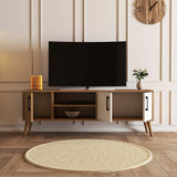 TV furniture Exxen oak white melamine 150x52x34 cm