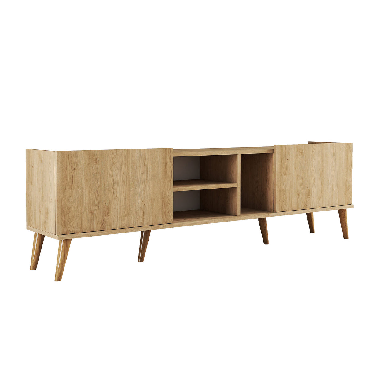 TV Meubels - TV Meubel Lotus Eik Melamine 180x50x34 cm - Dimehouse