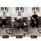 Industrial corner sofa anthracite eco-leather Brisbane - left 