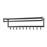 Coat rack Kym 10-Hook Dark Gray - With Rod 