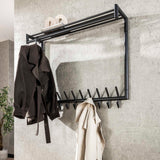 Coat rack Kym 20-Hook Dark Gray - With Rod 