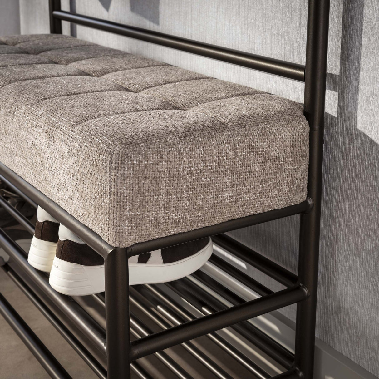 Bancroft Wardrobe Bench Drift brown 100x39x183 cm 