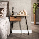 Borea Nightstand Right 1 drawer Ceramic Travertine 