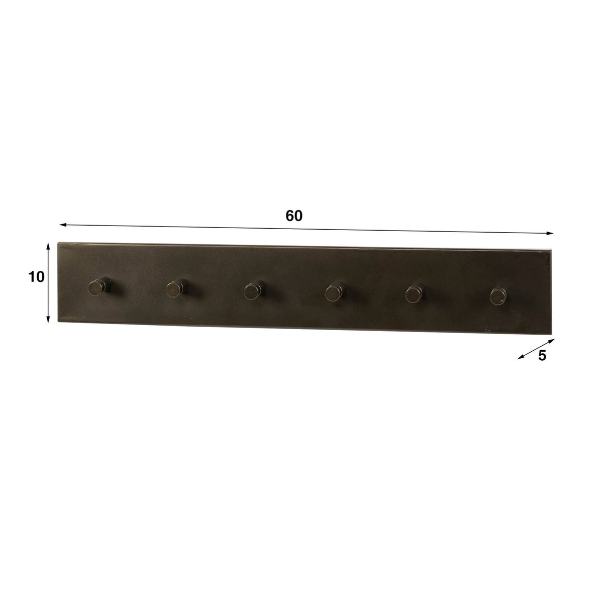 Nordic Coat Rack 7 Hooks Drift Brown 