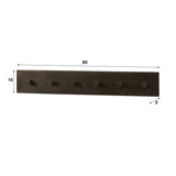 Nordic Coat Rack 7 Hooks Drift Brown 