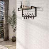 Hook wall Travertine 2x5 hooks 65 cm Melamine 