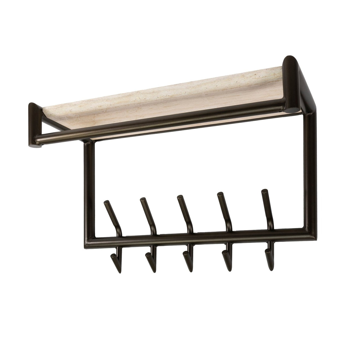 Hook wall Travertine 2x5 hooks 65 cm Melamine 