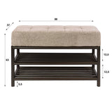 Schoenenbank-Schoenenbank Terra 85 cm bruin metaal-Dimehouse