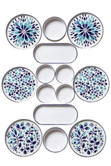MCH09211 Blue White 100% CERAMIC 19 cm wide