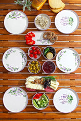 Lavanta 14 White Purple Green 100% CERAMIC 19 cm wide