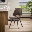 Dining room chairs - Set of 4 dining room chairs Riviera Rich Taupe swiveling - Dimehouse