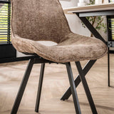 Modern Dining Chair Riviera Rich Champagne Swiveling Without Armrests 