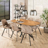 Modern Dining Chair Riviera Rich Champagne Swiveling Without Armrests 