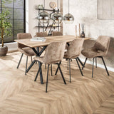 Modern Dining Chair Riviera Rich Champagne Swiveling Without Armrests 