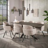 Set of 2 dining chairs Luma Hoven rich sand 