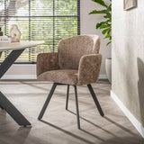 Set of 2 dining chairs Linea Hoven Rich Champagne 