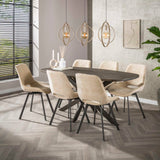 Set of 4 dining chairs Avero swivel Jaroq sand 