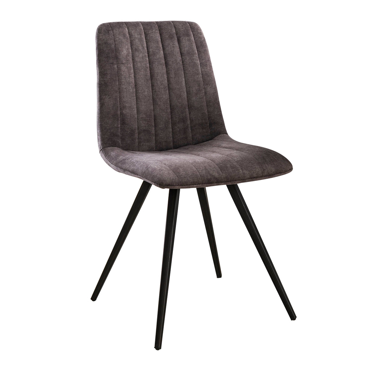 Set van 4 Eetkamerstoelen Sadie Velvet Antraciet - Zonder Armleuningen