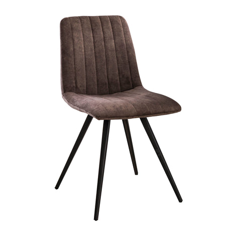 Set van 4 Eetkamerstoelen Sadie Velvet Taupe - Zonder Armleuningen