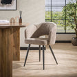 Dining room chairs - Set of 2 dining room chairs Cargo Fabric Sand - Dimehouse