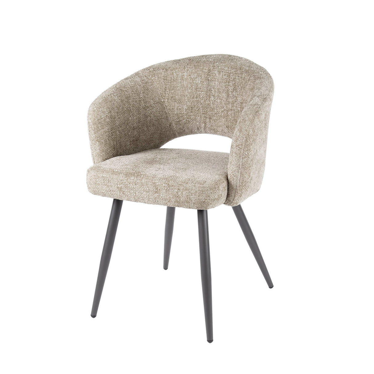 Modern Dining Chair Sand Cargo Tissee Fabric 