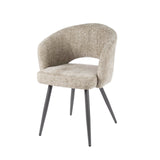 Modern Dining Chair Sand Cargo Tissee Fabric 