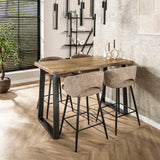 Modern Sand Alba Tissee Cargo Fabric Bar Stool 