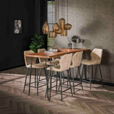 Set of 2 Mira Bouclé Sand Bar Stools 