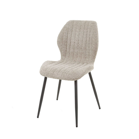 Dining chair Luna Bouclé Sand - Without armrests 
