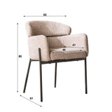 Eetkamerstoelen Lola bouclé set van 2