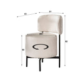 Dining Chair Dante Bouclé White Swivel - Without Armrests 