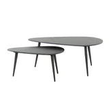 Set of 2 coffee tables Sophie Ceramic Black