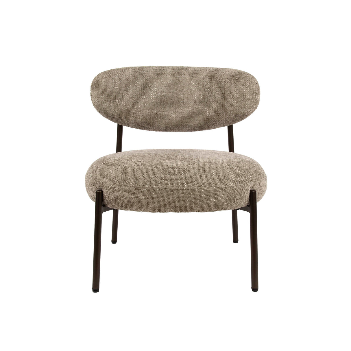 Nova Round Armchair – Sand-colored Fabric 