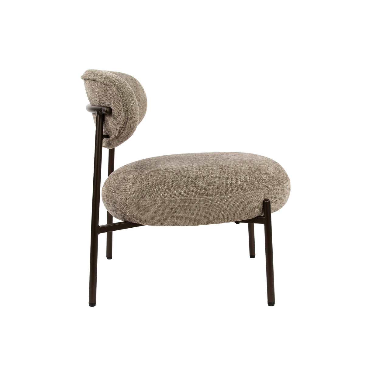 Nova Round Armchair – Sand-colored Fabric 