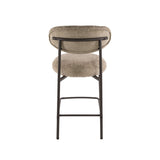 Bar stool Round Duo Cargo sand fabric - set of 2 