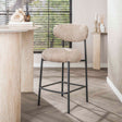 Bar stools - Modern Bar stool Ronda Cargo sand fabric - 67 seat height - Dimehouse