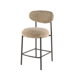 Bar stool Round Duo Cargo sand fabric - set of 2 