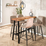 Modern Bar Stool Lento Rib Rock Fabric Sand Rib Texture 