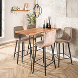 Modern Bar Stool Lento Rib Rock Fabric Sand Rib Texture 