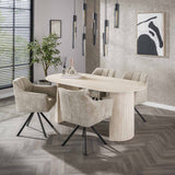 Eettafel Jimi 180x90 cm travertin beige