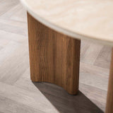 Vento Curvo Dining Table 180 Ceramic Travertine 