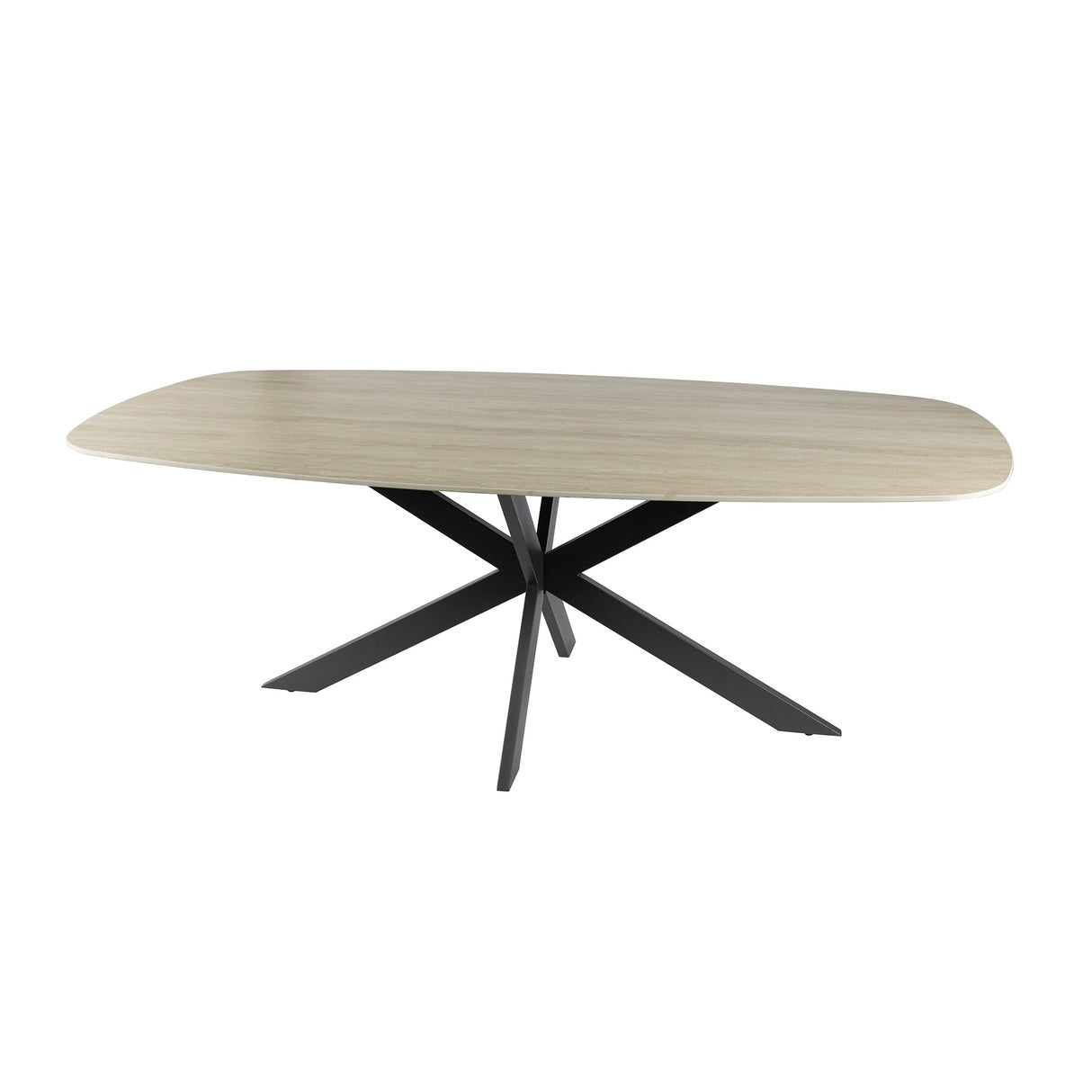 Aureo Oval Dining Table 180 cm Travertine Ceramic 