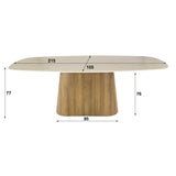 Cento Dining Table 215 cm 3D ceramic travertine rectangular 