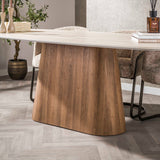 Cento Dining Table 215 cm 3D ceramic travertine rectangular 