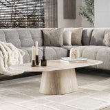 Largo Coffee Table 135x70 cm Ceramic Travertine 