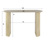 Archon Travertine Side Table 120 cm ceramic 